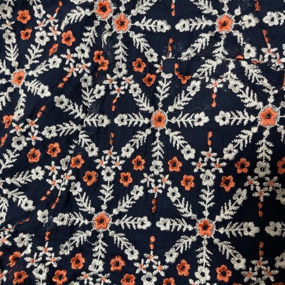 JOIE Jacobella Embroidered Shorts Navy Orange White Floral Size 2 NWT - Picture 6 of 6